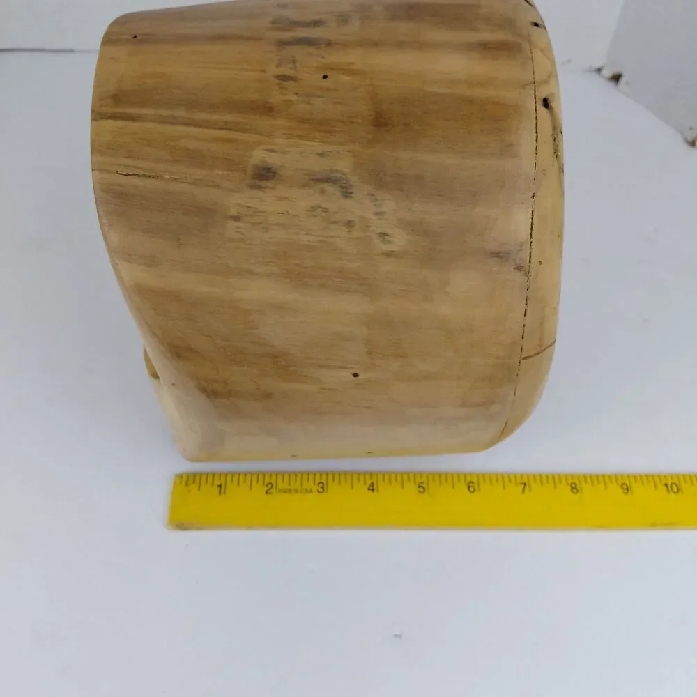 Hand Carved Bandsaw Box 3 Drawers Natural Wood Jewelry Trinket Box Abstract Face